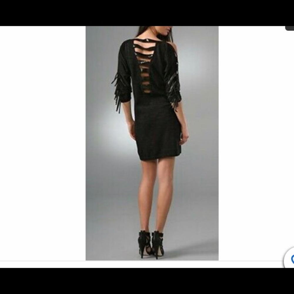 Charlotte Ronson metallic cutout sweater Dress